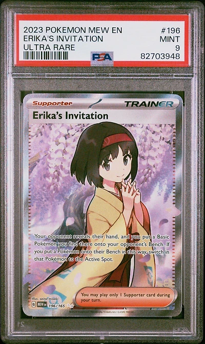 2023 Pokemon Mew En-151 196 Erika's Invitation Ultra Rare PSA