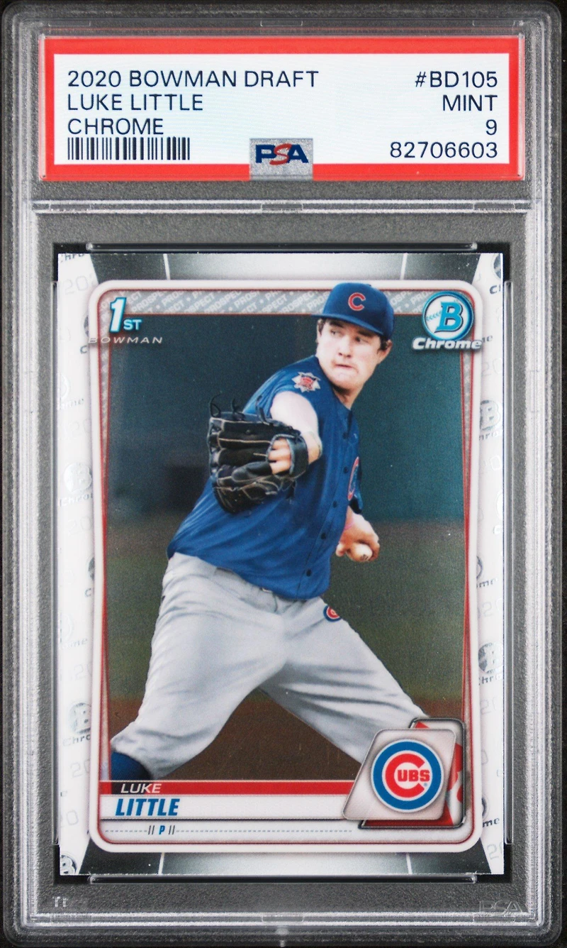 2020 Bowman Draft Bd105 Luke Little Chrome PSA 9