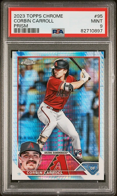 2023 Topps Chrome 95 Corbin Carroll Prism Refractor PSA