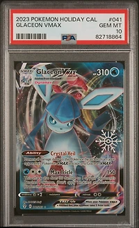 2023 Pokemon Holiday Calendar 041 Glaceon Vmax PSA