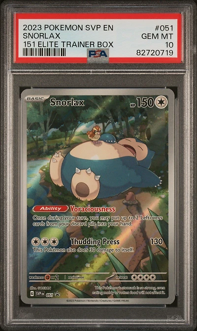 2023 Pokemon Svp En-sv Black Star Promo 051 Snorlax PSA