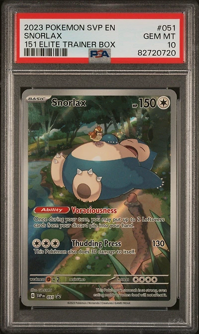 2023 Pokemon Svp En-sv Black Star Promo 051 Snorlax PSA
