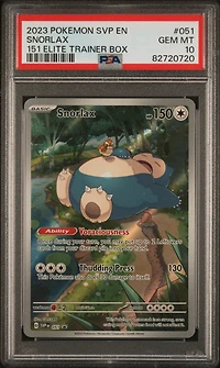 2023 Pokemon Svp En-sv Black Star Promo 051 Snorlax PSA