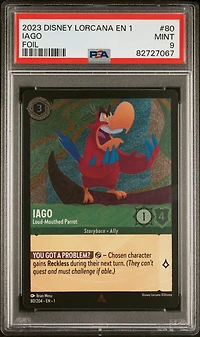 2023 Disney Lorcana En 1-the First Chapter 80 Iago - Loud Mouthed Parrot Foil PSA 9