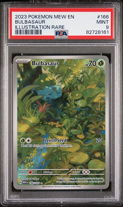 2023 Pokemon Mew En-151 166 Bulbasaur Illustration Rare PSA
