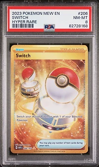 2023 Pokemon Mew En-151 206 Switch Hyper Rare PSA