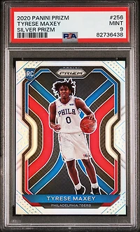 2020 Panini Prizm 256 Tyrese Maxey Silver Prizm PSA 9