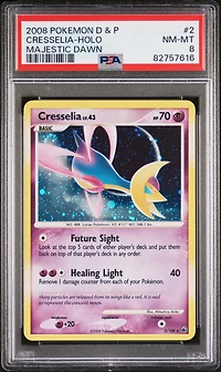2008 Pokemon Diamond & Pearl Majestic Dawn 2 Cresselia PSA 8