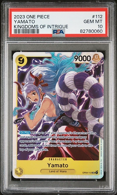 2023 One Piece Kingdoms Of Intrigue 112 Yamato PSA 10
