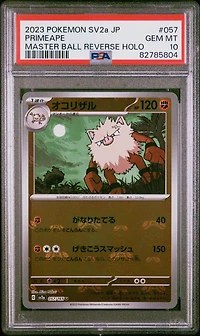 2023 Pokemon Japanese Sv2a-pokemon 151 057 Primeape PSA 10