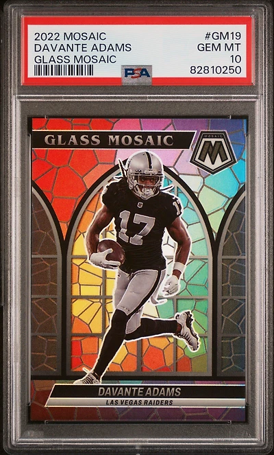 2022 Panini Mosaic Glass Mosaic Gm19 Davante Adams PSA 10