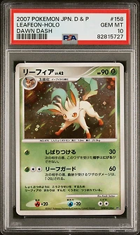 2007 Pokemon Japanese Diamond & Pearl Dawn Dash 158 Leafeon-holo PSA