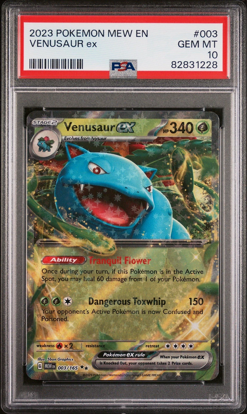 2023 Pokemon Mew En-151 003 Venusaur Ex PSA