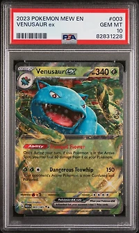 2023 Pokemon Mew En-151 003 Venusaur Ex PSA