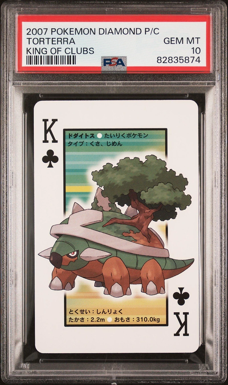 2007 Pokemon Diamond Version Playing Cards Torterra King Of Clubs PSA 10