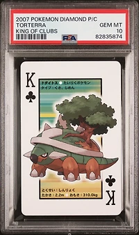 2007 Pokemon Diamond Version Playing Cards Torterra King Of Clubs PSA 10