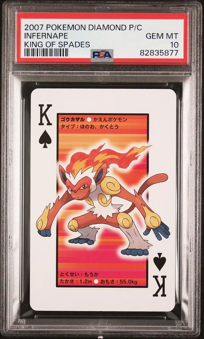 2007 Pokemon Diamond Version Playing Cards Infernape King Of Spades PSA 10