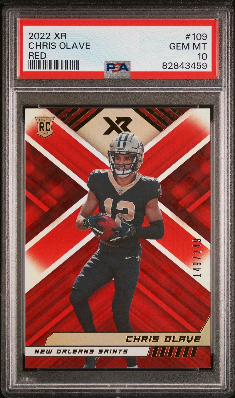 2022 Panini Xr 109 Chris Olave Red PSA 10