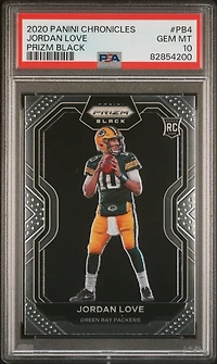 2020 Panini Chronicles Prizm Black Pb4 Jordan Love PSA