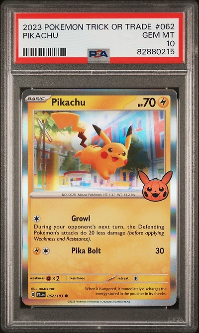 2023 Pokemon Trick Or Trade 062 Pikachu PSA