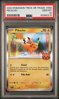 2023 Pokemon Trick Or Trade 062 Pikachu PSA