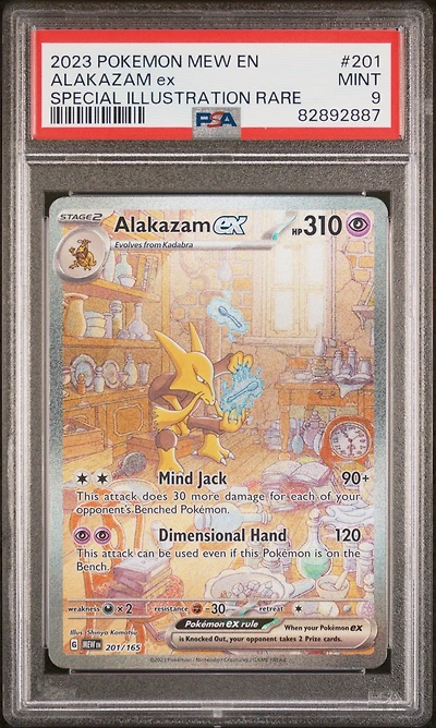 2023 Pokemon Mew En-151 201 Alakazam Ex PSA