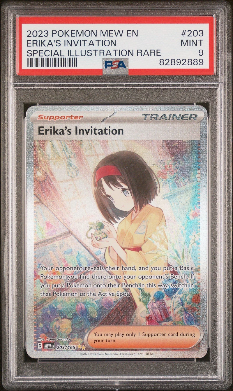 2023 Pokemon Mew En-151 203 Erika's Invitation PSA