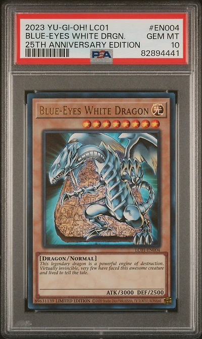2023 Yu-gi-oh! Lc01-legendary Collection: 25th Anniversary Edition En004 Blue-eyes White Dragon PSA 10