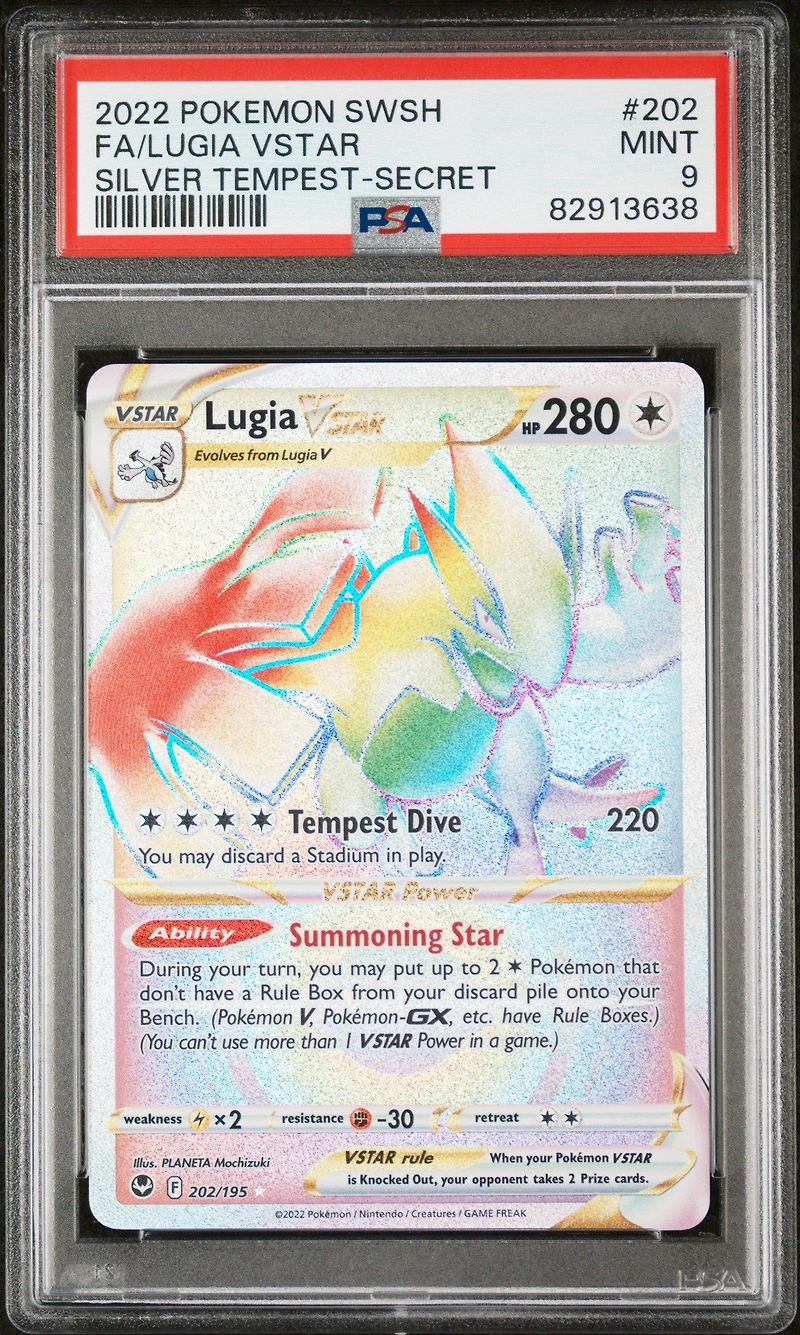 2022 Pokemon Sword & Shield Silver Tempest 202 Fa/lugia Vstar PSA 9