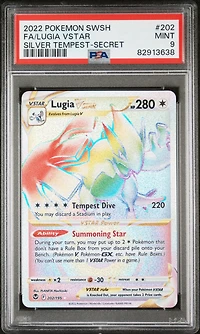 2022 Pokemon Sword & Shield Silver Tempest 202 Fa/lugia Vstar PSA 9
