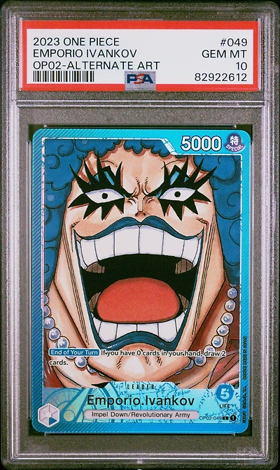 2023 One Piece Paramount War Emporio Ivankov Alternate Art PSA 10