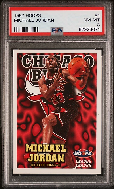 1997 Hoops 1 Michael Jordan PSA 8