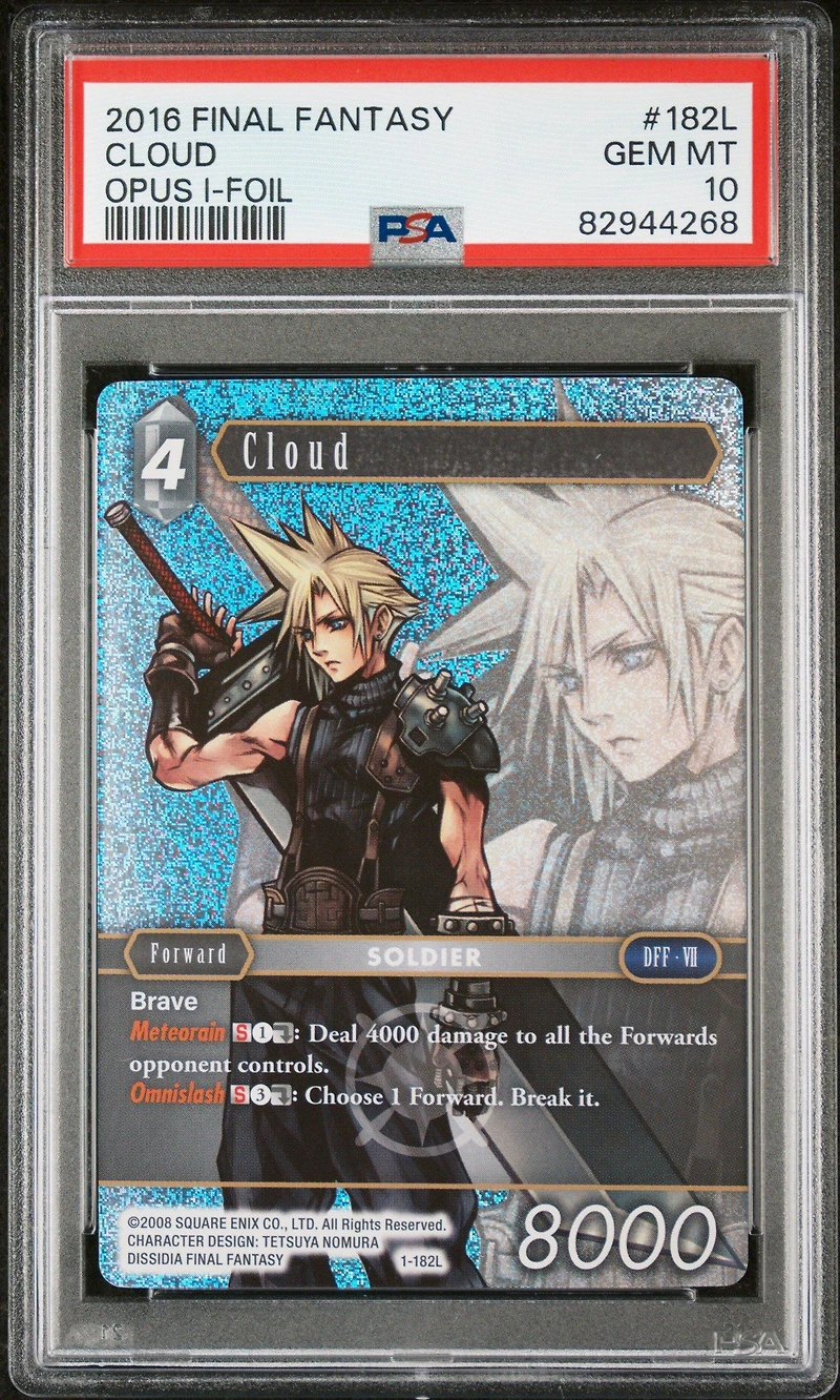 2016 Final Fantasy Opus I 182l Cloud Foil PSA 10