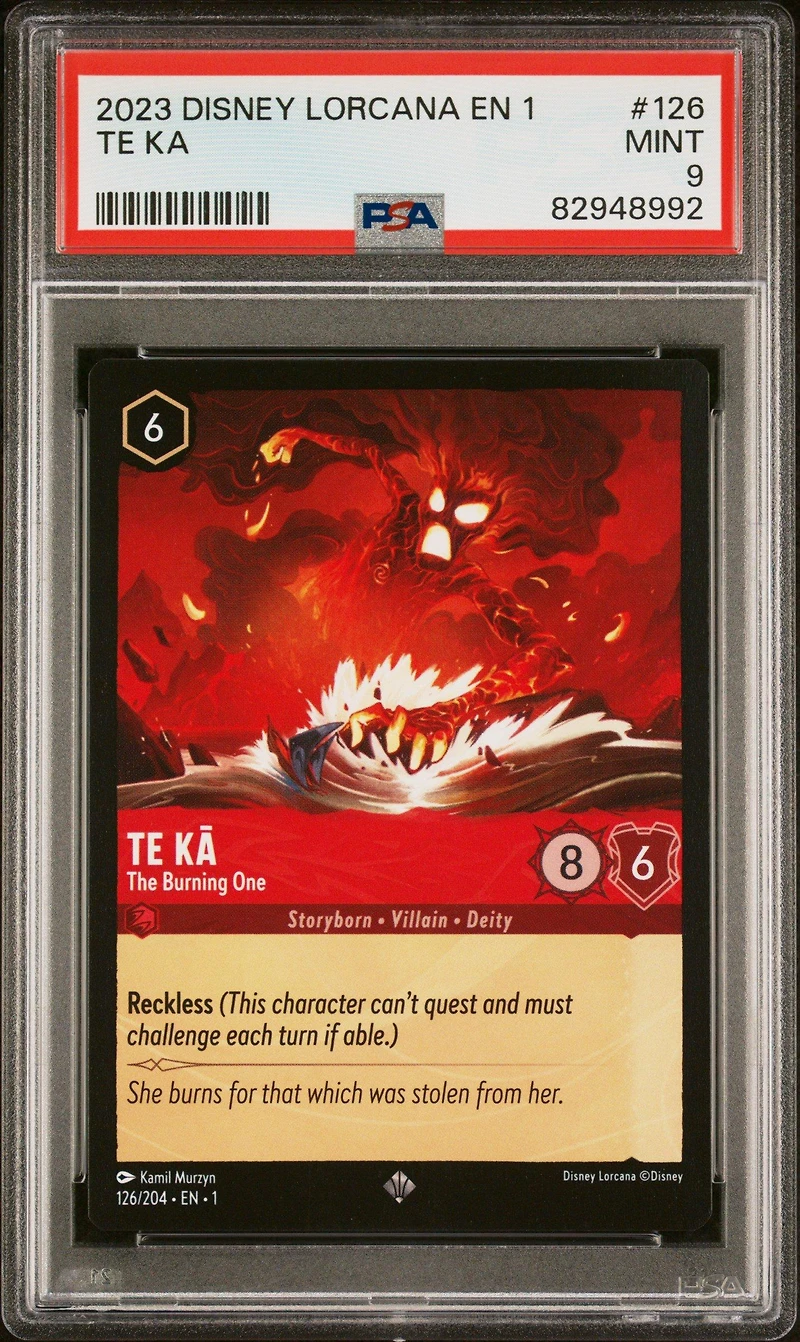 2023 Disney Lorcana En 1-the First Chapter 126 Te Ka - The Burning One PSA 9