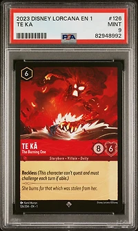 2023 Disney Lorcana En 1-the First Chapter 126 Te Ka - The Burning One PSA 9