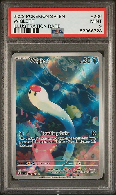 2023 Pokemon Svi En-scarlet & Violet 206 Wiglett Illustration Rare PSA