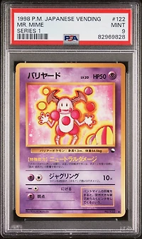 1998 Pokemon Japanese Vending 122 Mr. Mime Series 1 PSA 9