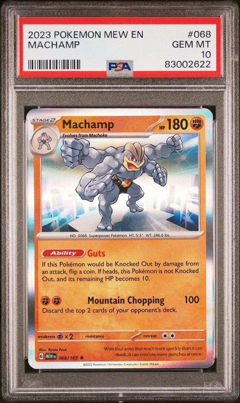 2023 Pokemon Mew En-151 068 Machamp PSA 10