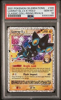 2021 Pokemon Celebrations Classic Collection 109 Luxray Gl Lv.x PSA 10