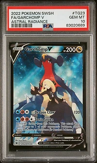 2022 Pokemon Sword & Shield Astral Radiance Tg23 Fa/garchomp V PSA