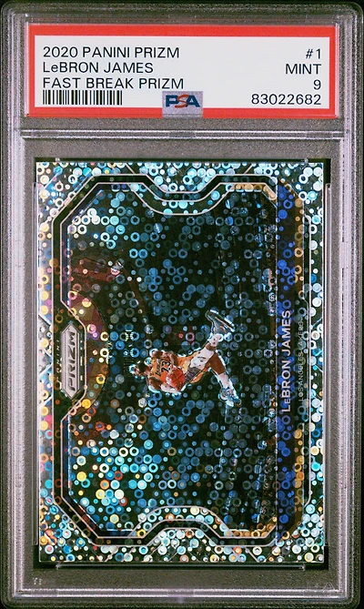 2020 Panini Prizm 1 Lebron James Fast Break Prizm PSA