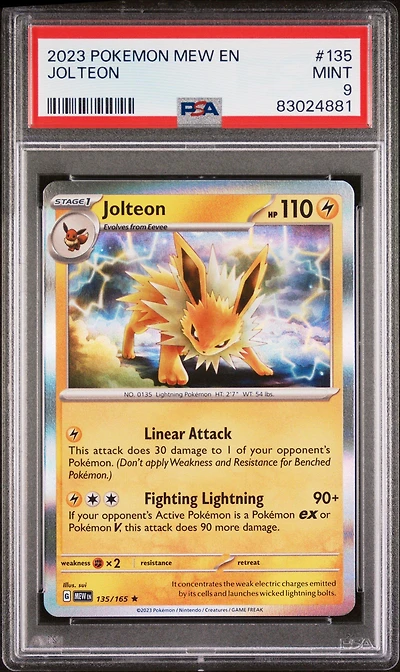 2023 Pokemon Mew En-151 135 Jolteon PSA