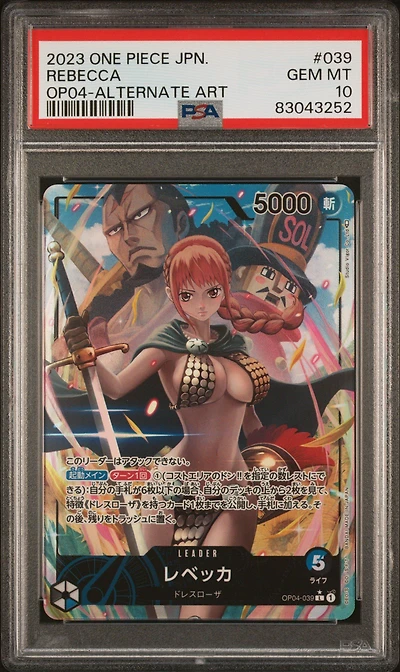 2023 One Piece Japanese Kingdoms Of Intrigue 039 Rebecca Alternate Art PSA 10
