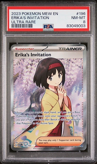2023 Pokemon Mew En-151 196 Erika's Invitation PSA