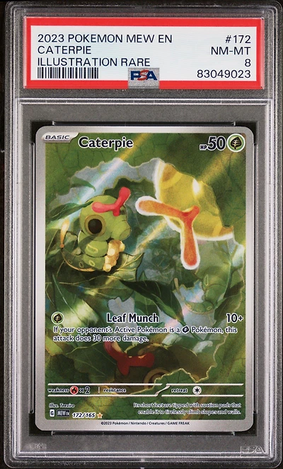 2023 Pokemon Mew En-151 172 Caterpie Illustration Rare PSA