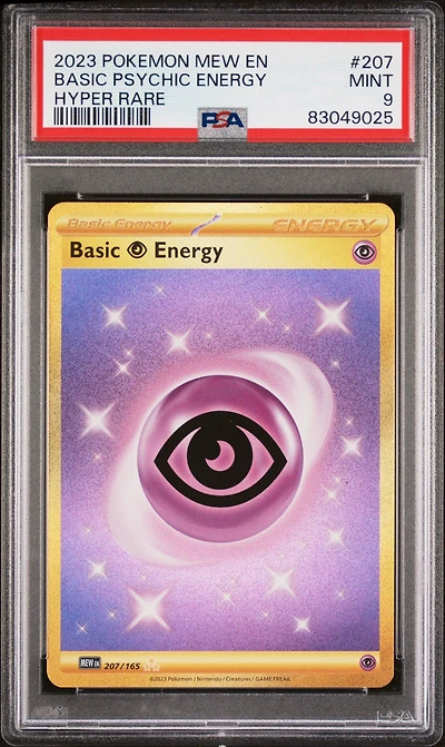 2023 Pokemon Mew En-151 207 Basic Psychic Energy PSA 9