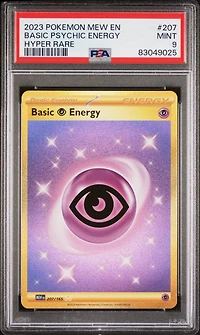 2023 Pokemon Mew En-151 207 Basic Psychic Energy PSA 9