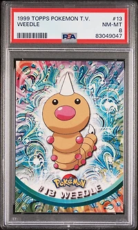 1999 Topps Pokemon Tv 13 Weedle PSA 8