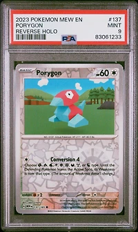 2023 Pokemon Mew En-151 137 Porygon Reverse Holo PSA 9
