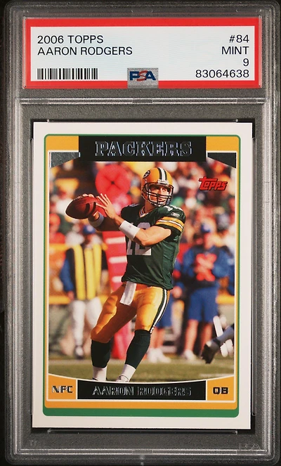 2006 Topps 84 Aaron Rodgers PSA 9